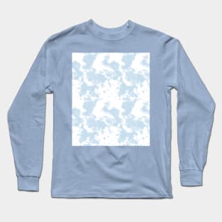 Soft Blue Tie-Dye Long Sleeve T-Shirt